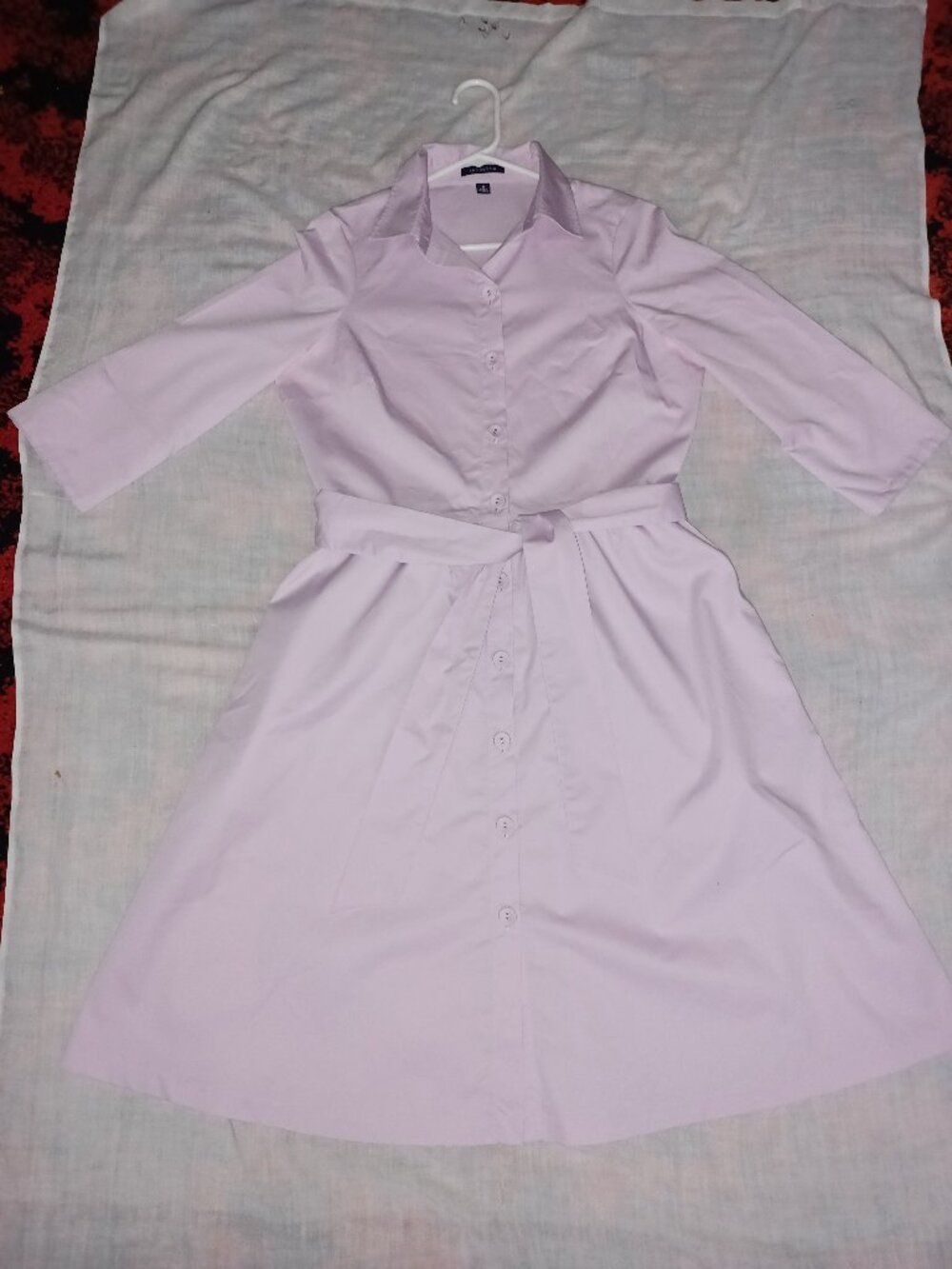 Lands End shirt dress light purple cotton 8 unworn